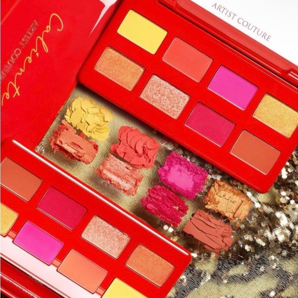 Artist Couture Bold Eyeshadow Palette with Red, Pink, and Gold